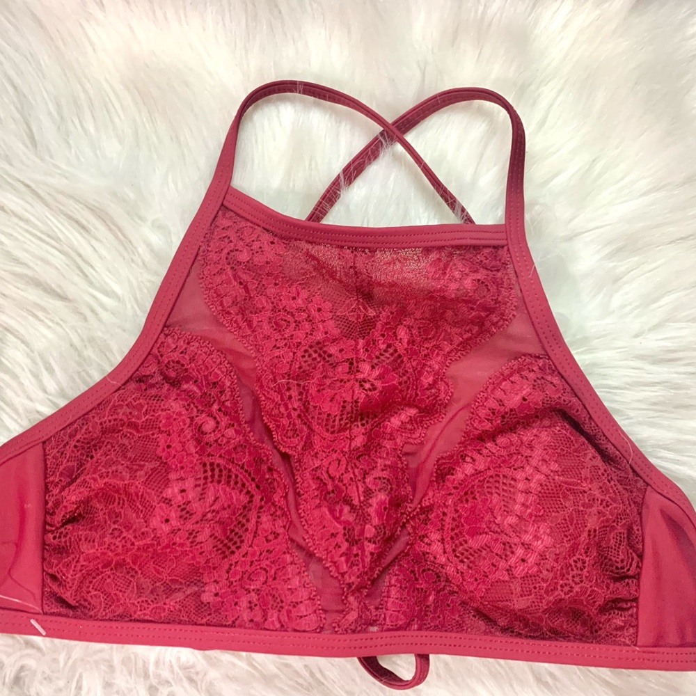Lace/Mesh Swim Top